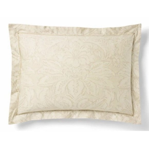 Ralph Lauren Other - Ralph Lauren Fleur Du Roi Standard Sham Pillow $115 Tan Gold Archival Collection